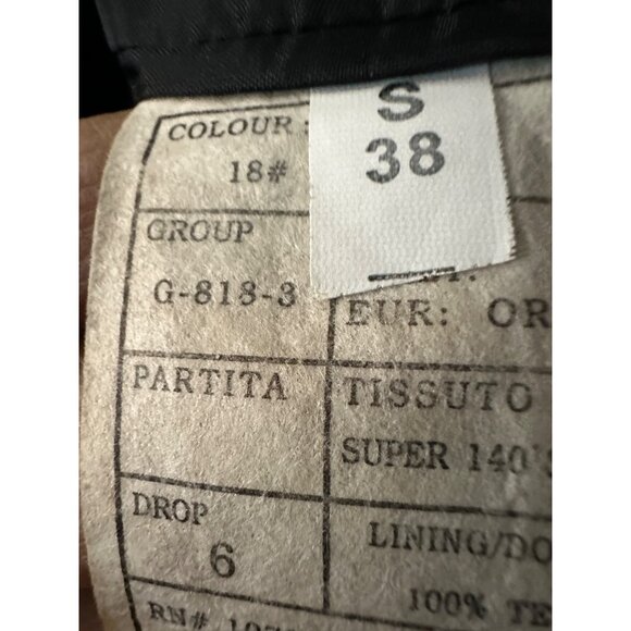 Mens Black Cotton Polished Polyester Suit Jacket Blazern by Designed in Rome Bra - Picture 10 of 16